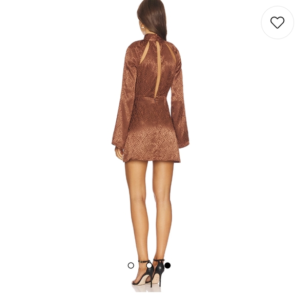 NWOT House of Harlow - Revolve Gerona Mini Dress in chocolate brown, size S - Picture 2 of 8